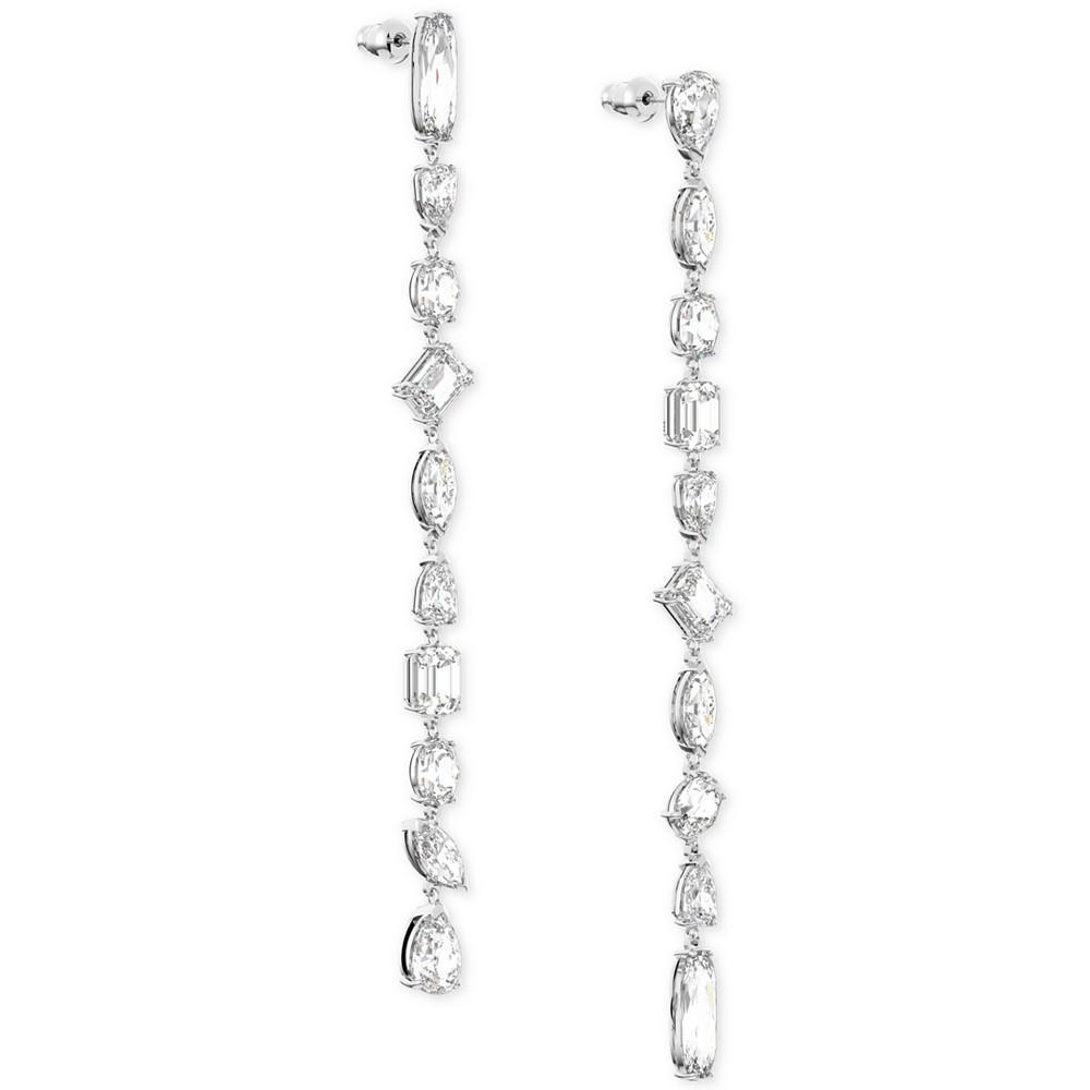 商品Swarovski|Silver-Tone Gema Crystal Linear Earrings,价格¥1661,第5张图片详细描述