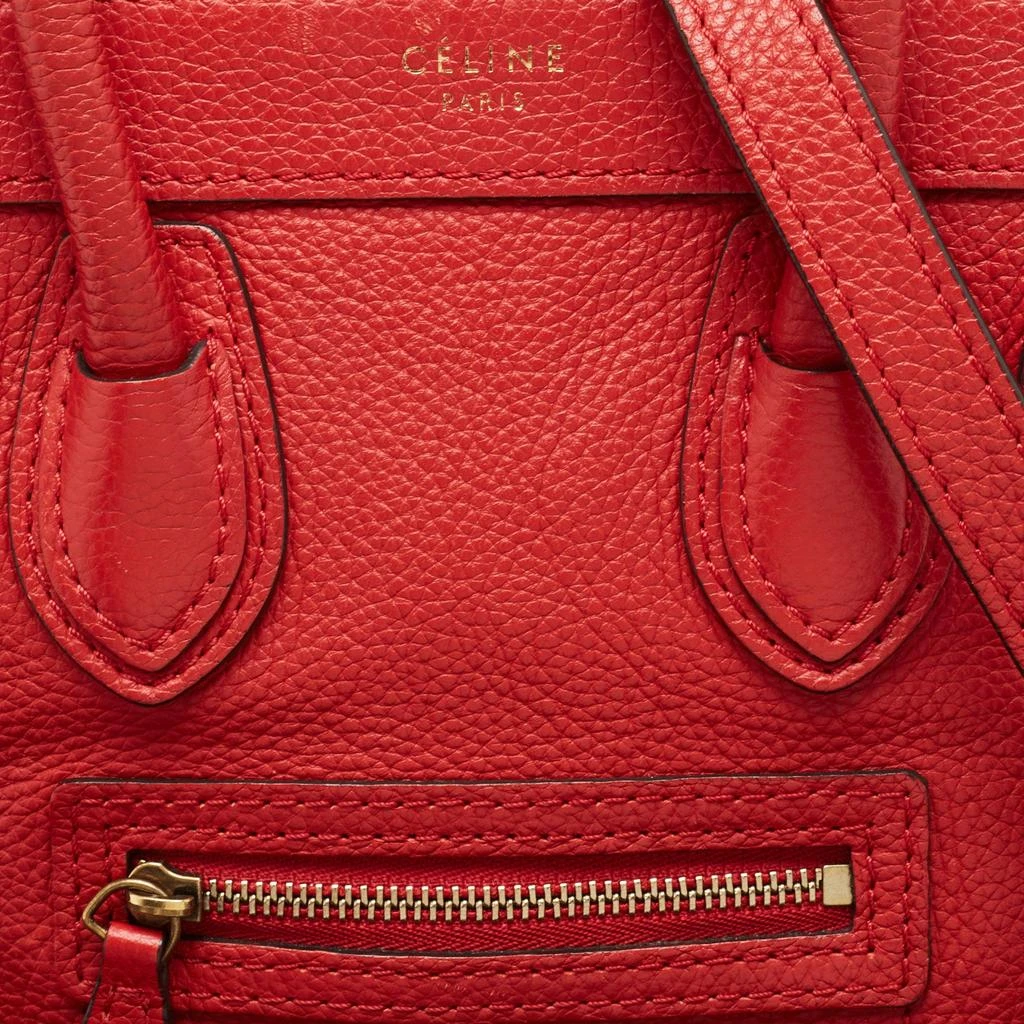 商品[二手商品] Celine|Celine Red Leather Nano Luggage Tote,价格¥6447,第5张图片详细描述