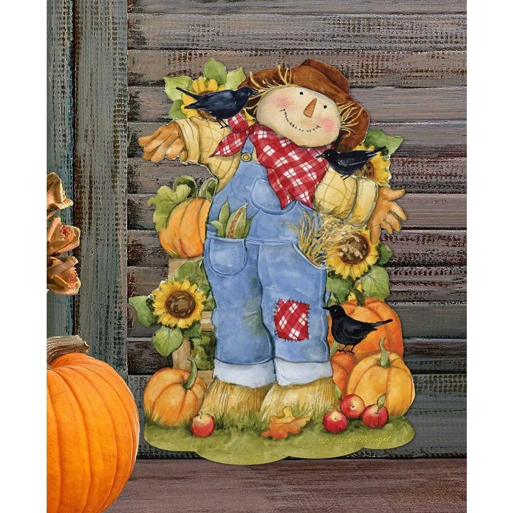 商品Designocracy|Holiday Door Decor Wall Decor Harvest Scarecrow Wooden Sign S. Winget,价格¥1099,第3张图片详细描述