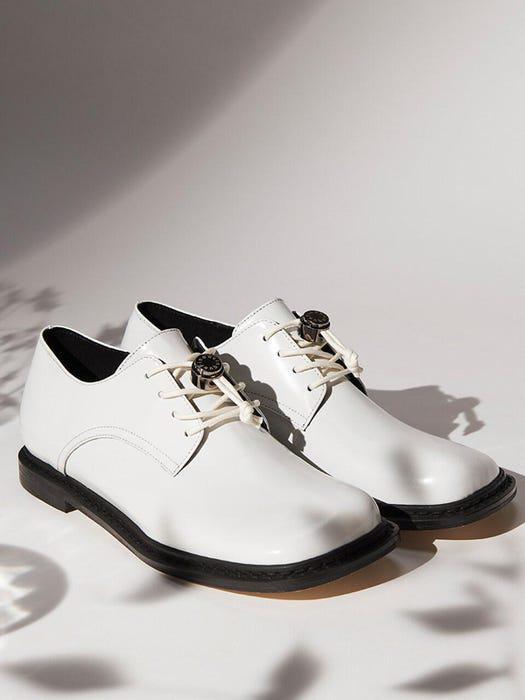 商品Finoacinque|Square Toe Derby Shoes_Offwhite,价格¥2059,第4张图片详细描述