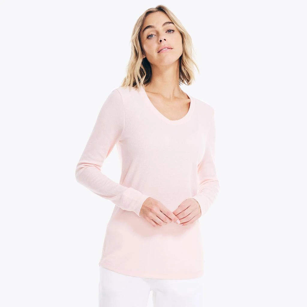 商品Nautica|Nautica Womens Long-Sleeve V-Neck Thermal,价格¥64,第3张图片详细描述