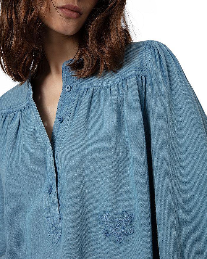 商品Zadig&Voltaire|Tigy Cotton Denim Blouse,价格¥1174,第6张图片详细描述