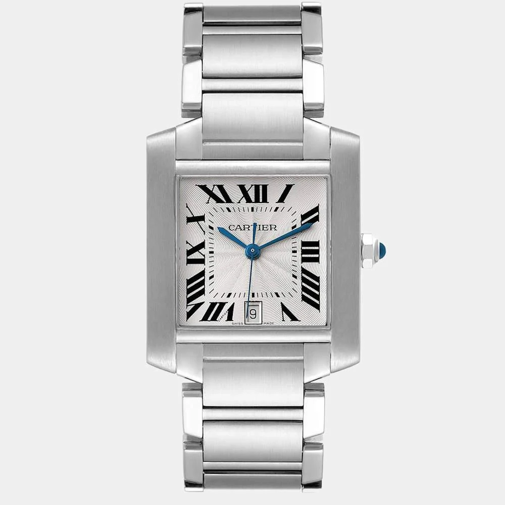 商品[二手商品] Cartier|Cartier Silver Stainless Steel Tank Francaise W51002Q3 Automatic Men's Wristwatch 28 mm,价格¥27956,第1张图片