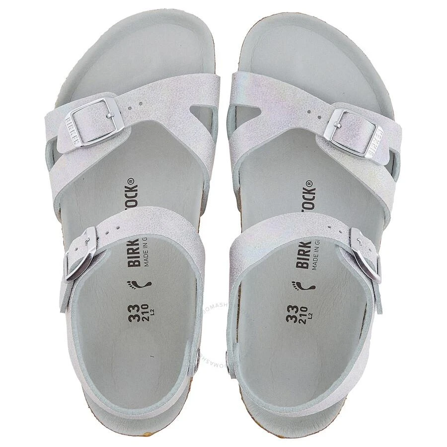 商品Birkenstock|Birkenstock Girls Rio Metallic Vegan Backstrap Sandals, Brand Size 34 (3 Little Kids),价格¥238,第3张图片详细描述