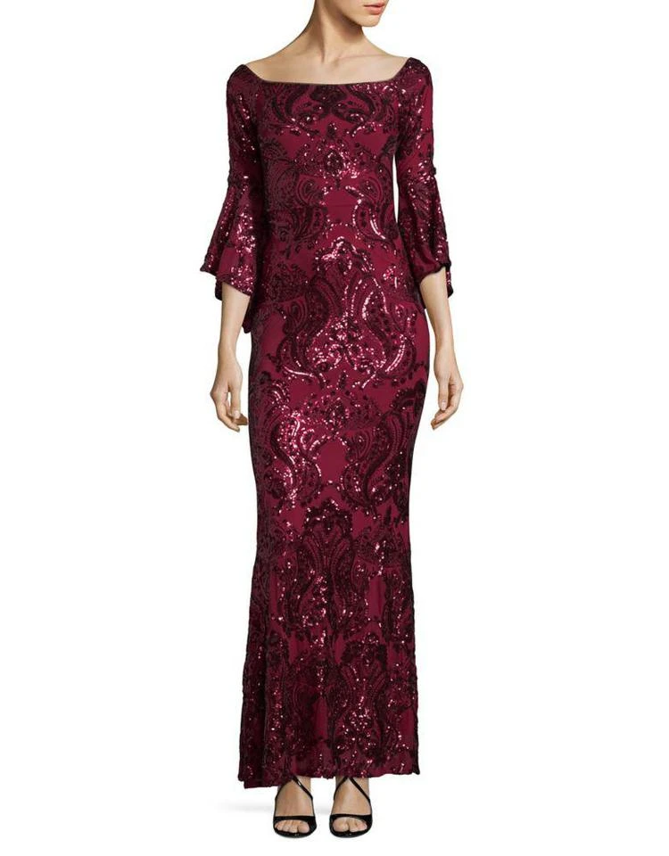 商品Betsy & Adam|Sequined Column Gown,价格¥2513,第1张图片