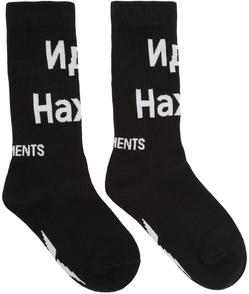 商品Vetements|Black Reebok Edition 'Fuck You' Socks,价格¥292,第1张图片