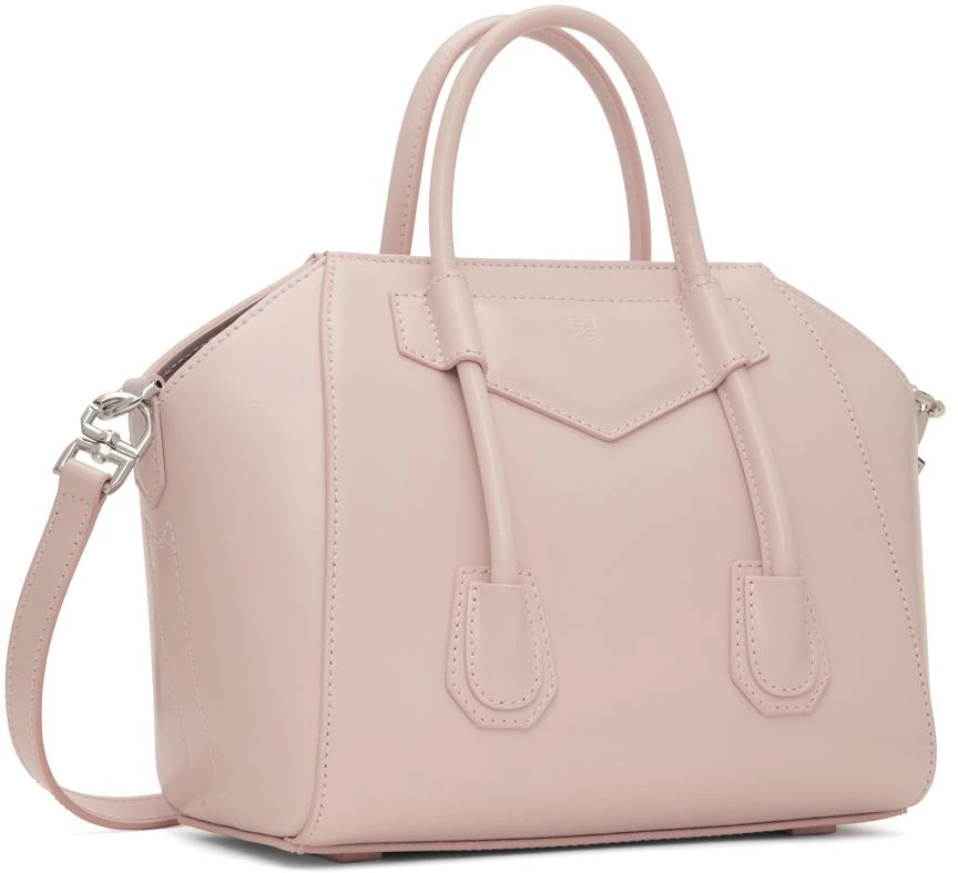 商品Givenchy|Pink Mini Antigona Lock Top Handle Bag,价格¥9853,第2张图片详细描述