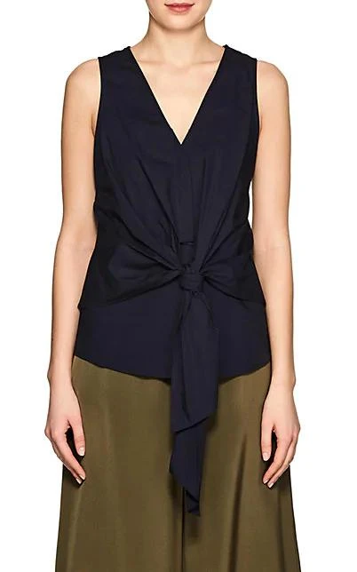 商品Derek Lam|Cotton Poplin Tie-Front Top,价格¥446,第1张图片