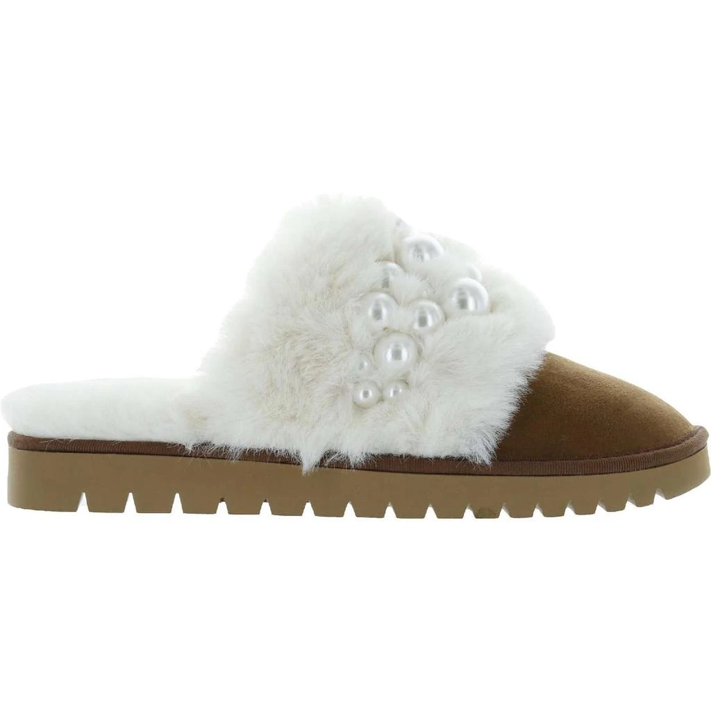 商品INC International|Ilene Womens Pearl Faux Fur Slide Slippers,价格¥207,第2张图片详细描述