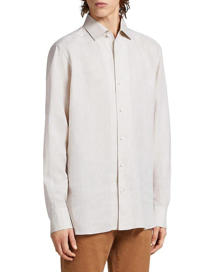 商品Zegna|Pure Linen Long Sleeve Shirt,价格¥6605,第1张图片