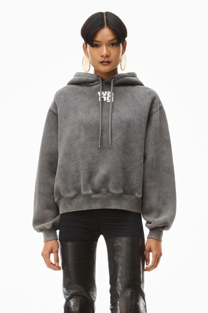 商品Alexander Wang|PUFF LOGO HOODIE IN TERRY,价格¥1451,第2张图片详细描述