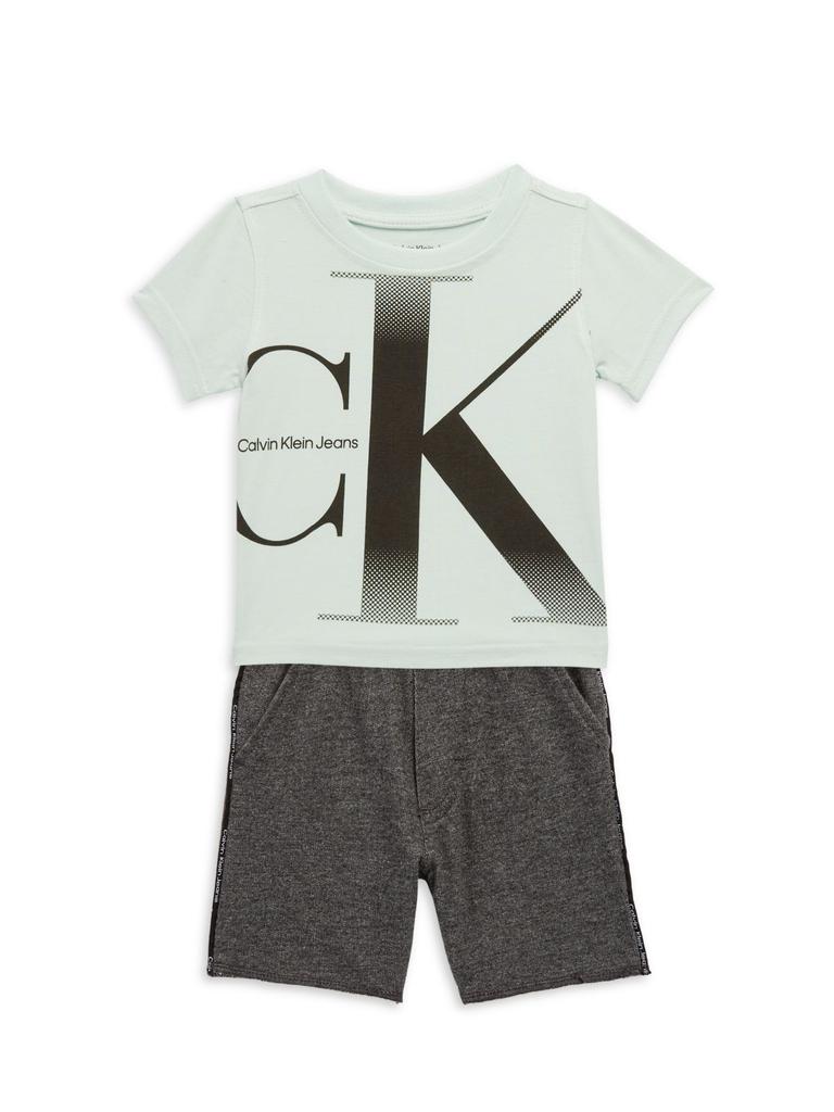Baby Boy’s Two-Piece Logo T-Shirt & Shorts Set商品第1张图片规格展示