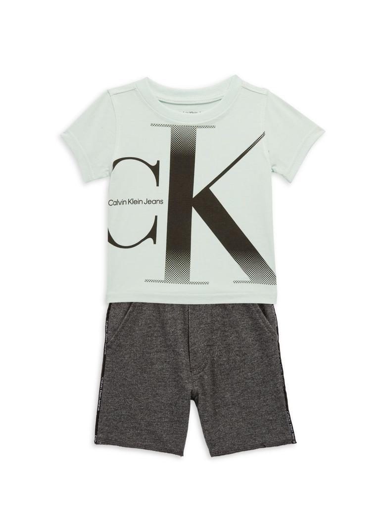 商品Calvin Klein|Baby Boy’s Two-Piece Logo T-Shirt & Shorts Set,价格¥148,第1张图片