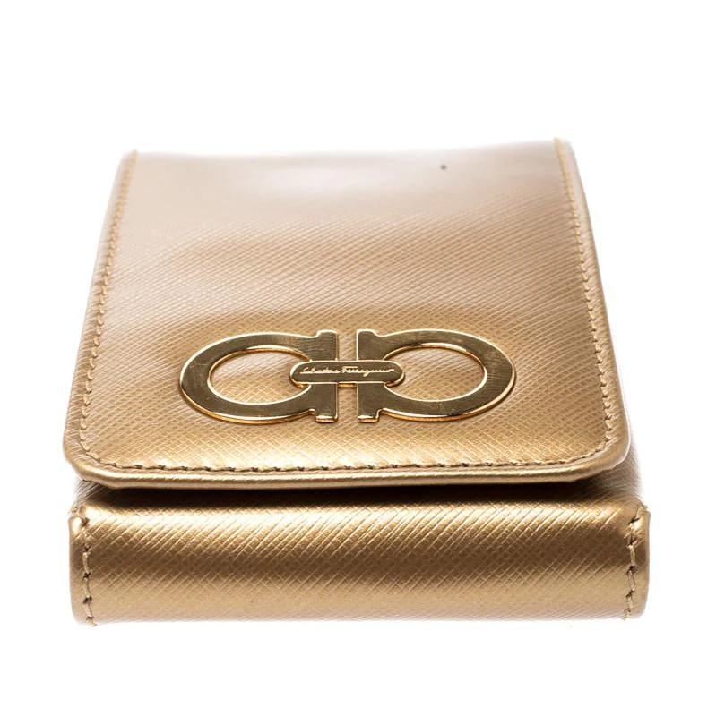 Salvatore Ferragamo Gold Leather iPhone 4 Case 商品