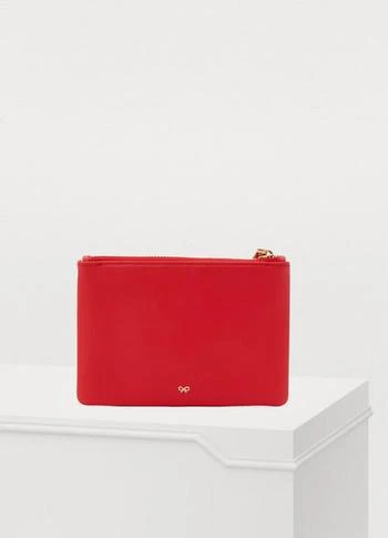 商品Anya Hindmarch|Zipped leather heart clutch,价格¥592,第3张图片详细描述