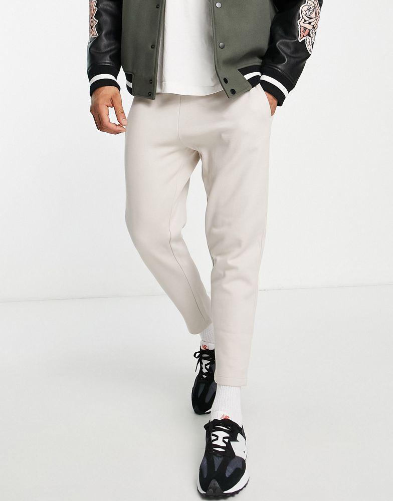 ASOS DESIGN tapered jogger in smart twill with pin tuck商品第1张图片规格展示