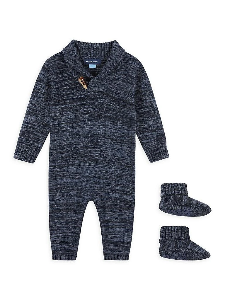 商品Andy & Evan|Baby Boy's Shawl Collar Coveralls &amp; Booties Set,价格¥354,第1张图片