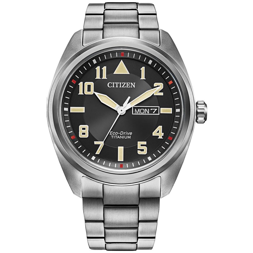 Eco-Drive Men's Garrison Stainless Steel Bracelet Watch 42mm商品第1张图片规格展示