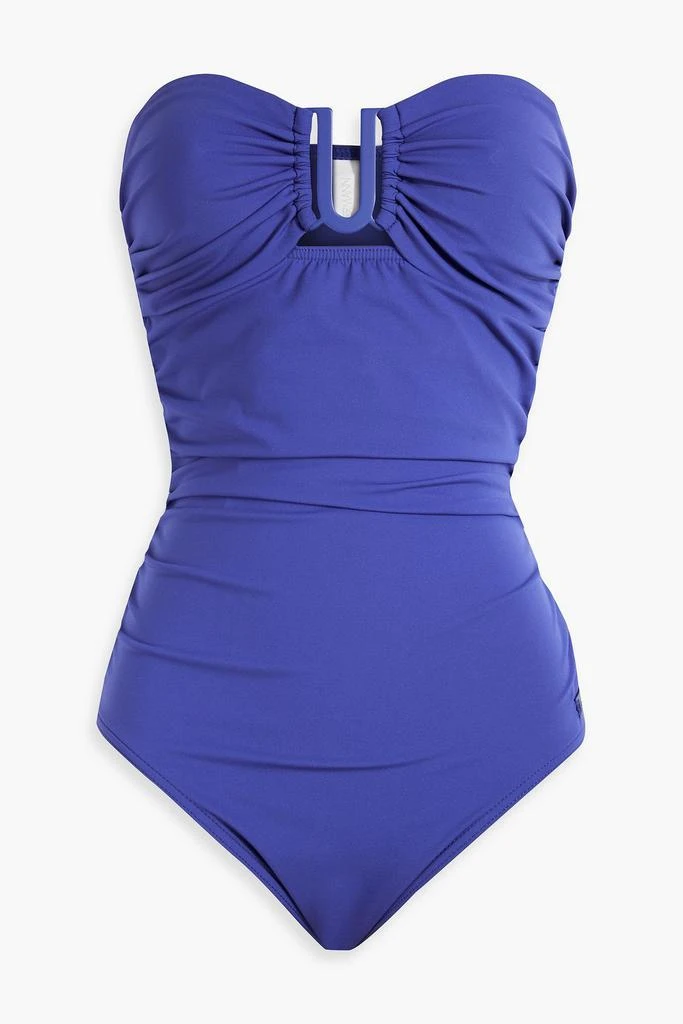 商品Zimmermann|Ruched bandeau swimsuit,价格¥1206,第1张图片