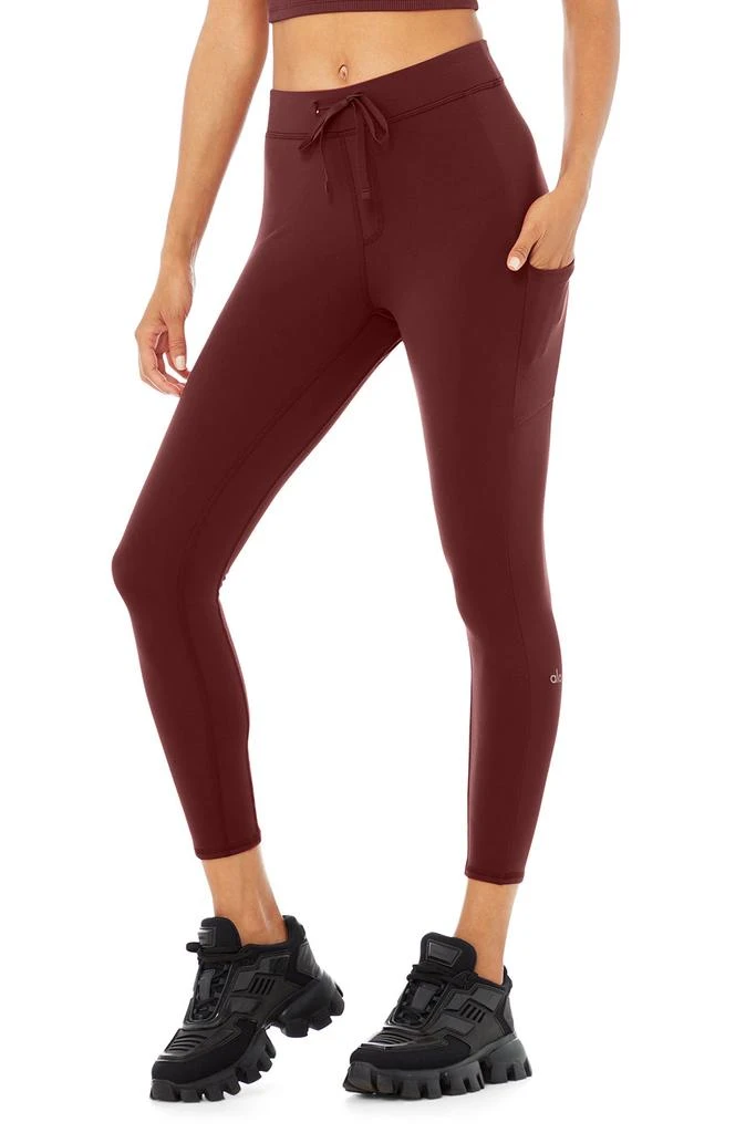 商品Alo|7/8 High-Waist Checkpoint Legging - Cranberry,价格¥708,第3张图片详细描述