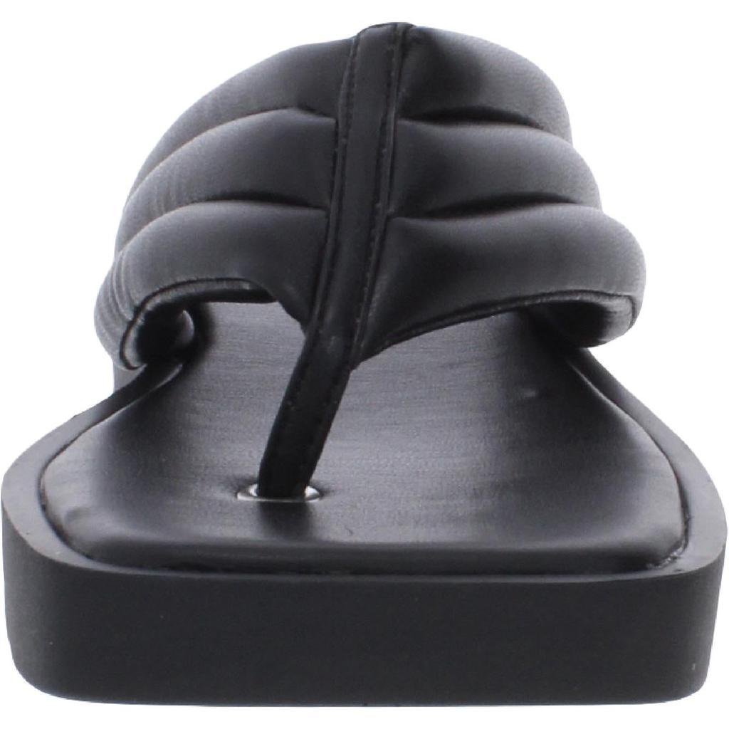 商品Steve Madden|Steve Madden Womens Boost Faux Leather Square Toe Flip-Flops,价格¥87-¥160,第7张图片详细描述
