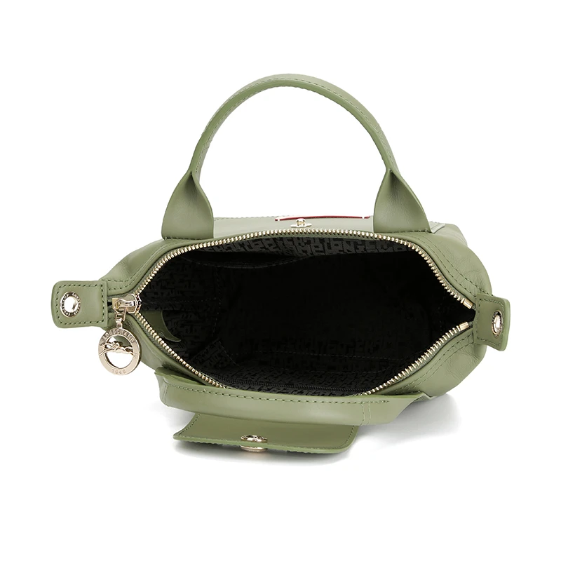 LONGCHAMP 珑骧 Le Pliage Xtra 品牌Logo标志 牛皮 饺子包单肩手提包 迷你 女款 月桂绿 商品