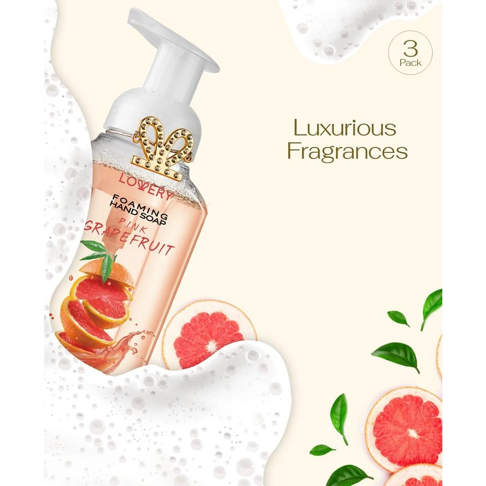 商品Lovery|Hand Foaming Soap in Pink Grapefruit, Moisturizing Hand Soap with Flawless Crystal Heart Bracelet - Hand Wash Set, 4 Piece,价格¥273,第5张图片详细描述