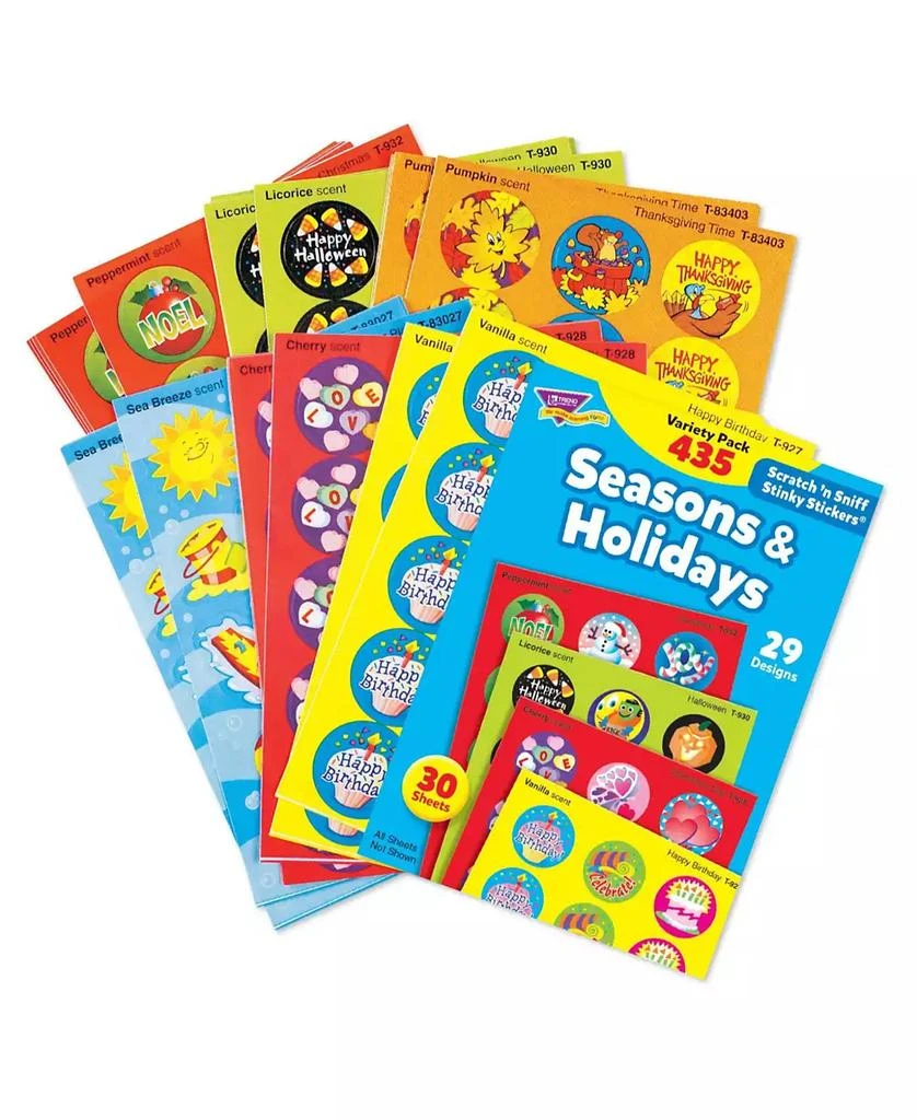商品Trend Enterprises|Seasons and Holidays Stinky Stickers Variety Pack,价格¥94,第3张图片详细描述