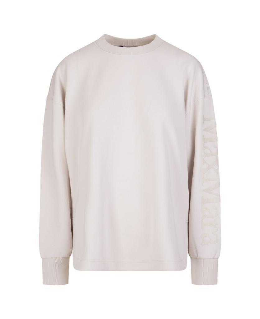 商品Max Mara|Woman White Eccesso Crew Neck Sweatshirt,价格¥1415,第1张图片