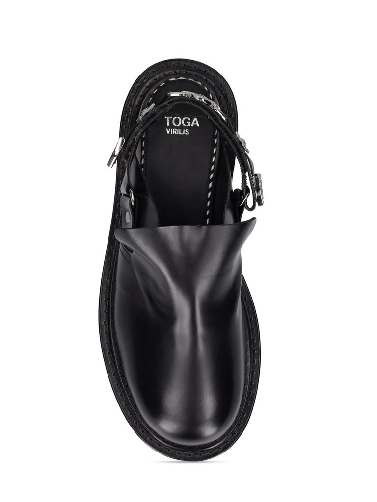 商品Toga Virilis|Black Leather Mules,价格¥1620,第5张图片详细描述