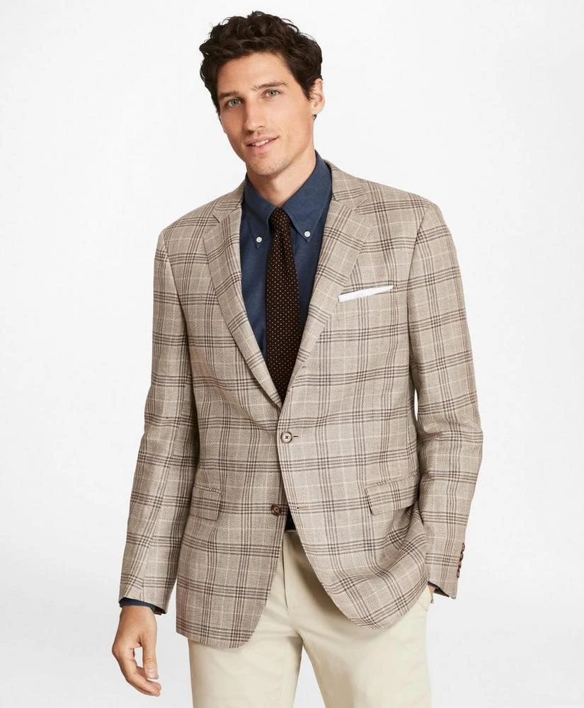 商品Brooks Brothers|Regent Fit Three-Button Plaid Sport Coat,价格¥1636,第1张图片