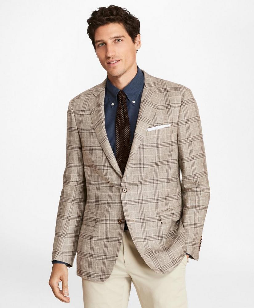 商品Brooks Brothers|Regent Fit Three-Button Plaid Sport Coat,价格¥1491,第1张图片