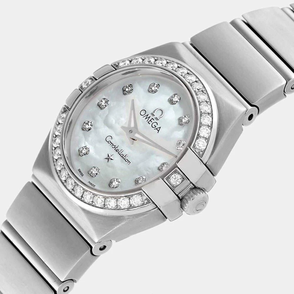 商品[二手商品] Omega|Omega MOP Diamonds Stainless Steel Constellation 123.15.24.60.55.003 Women's Wristwatch 24 mm,价格¥31033,第2张图片详细描述