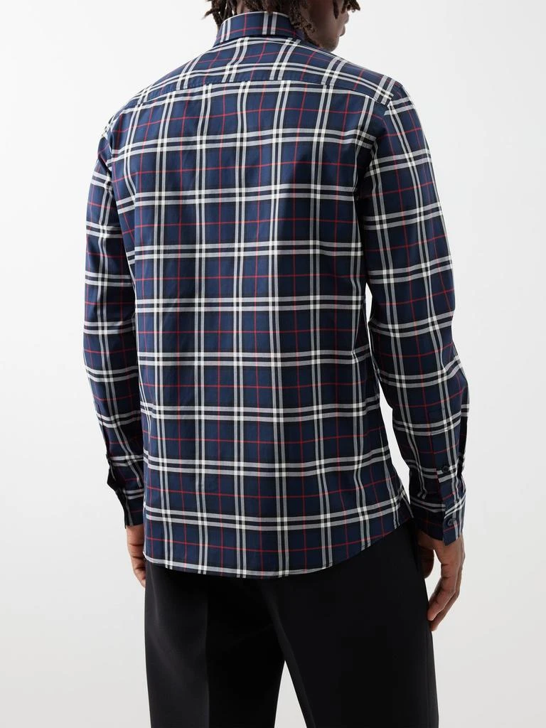 商品Burberry|Simson long-sleeve check cotton shirt,价格¥5562,第4张图片详细描述