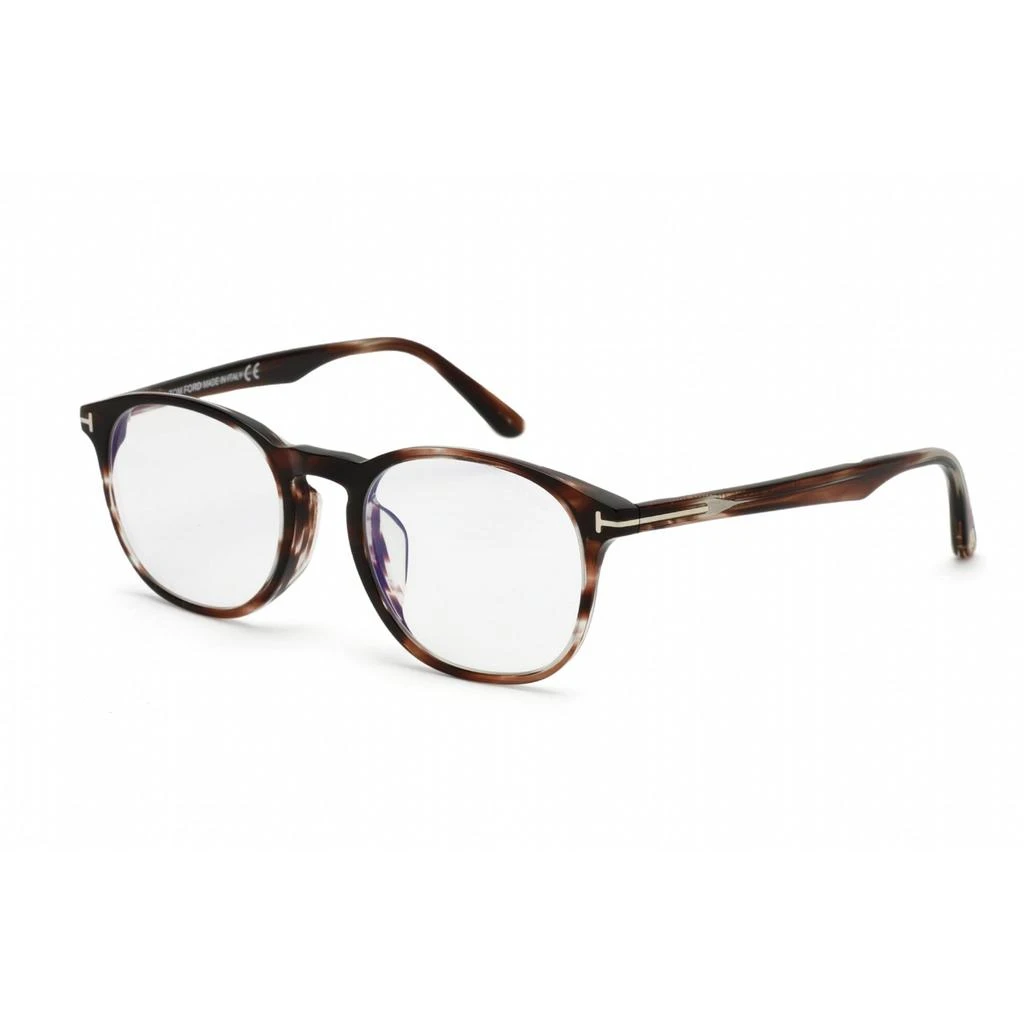 商品Tom Ford|Tom Ford Unisex Eyeglasses - Blonde Havana Plastic Round Shape Frame | FT5680-F-B 053,价格¥915,第1张图片