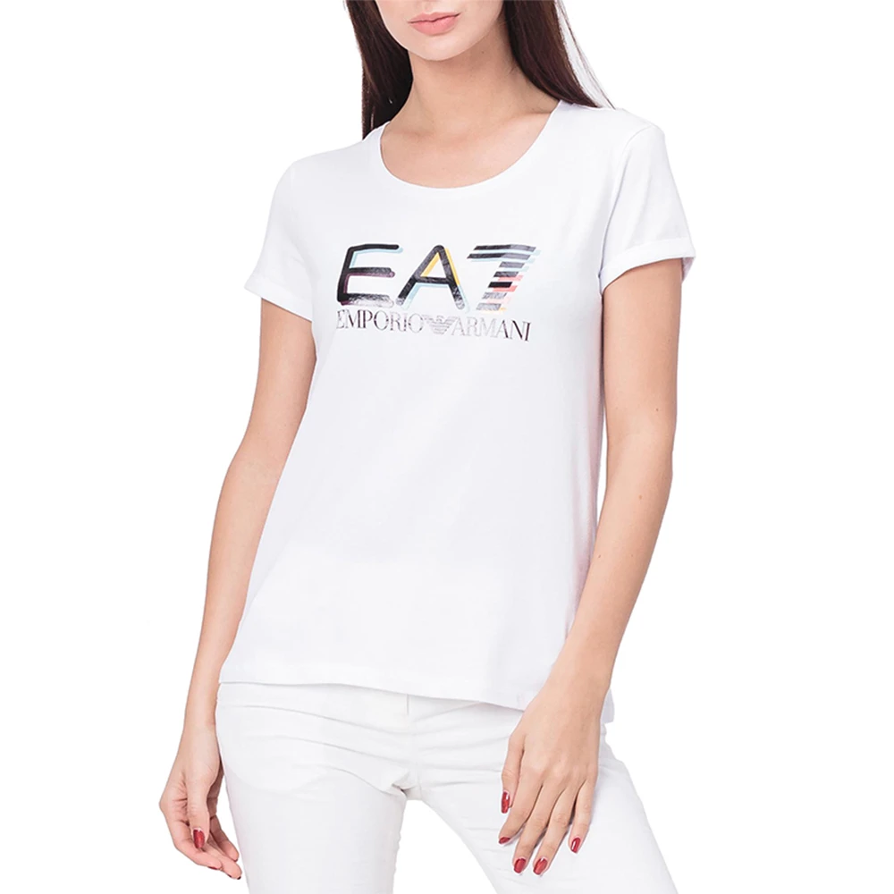 商品Emporio Armani|EMPORIO ARMANI 米白色女士T恤 3GTT20-J12Z-1100,价格¥463,第1张图片