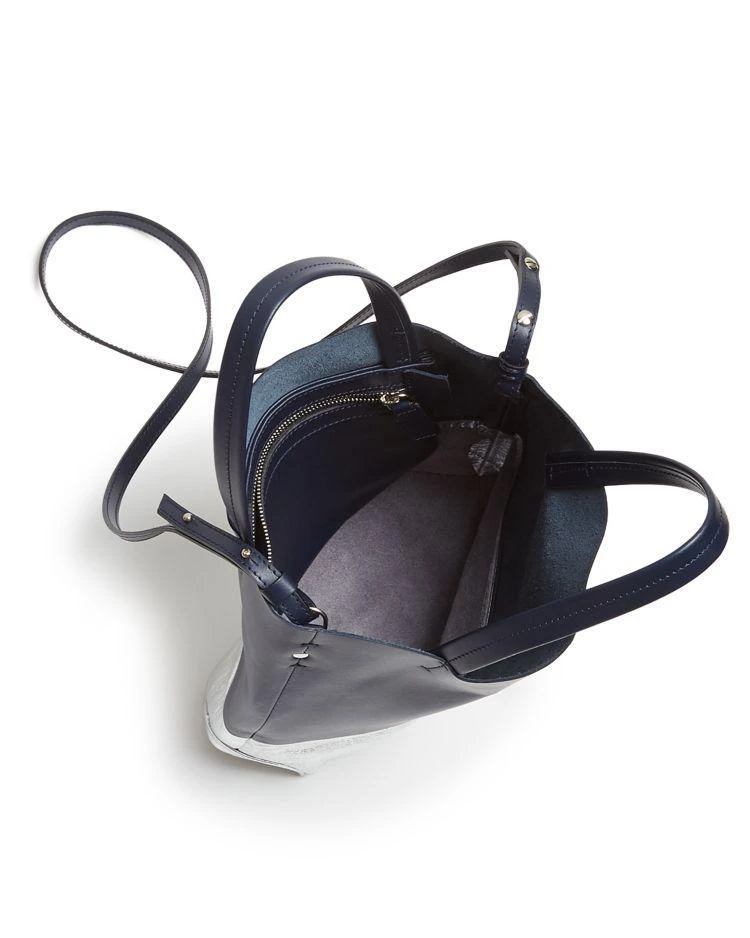 商品Alice.D|Metallic Color Block Small Leather Tote  ,价格¥1847,第3张图片详细描述