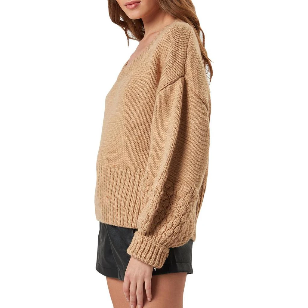 商品Charlie Holiday|Charlie Holiday Fawn Women's Mixed Knit Oversized Pullover Sweater,价格¥139,第2张图片详细描述