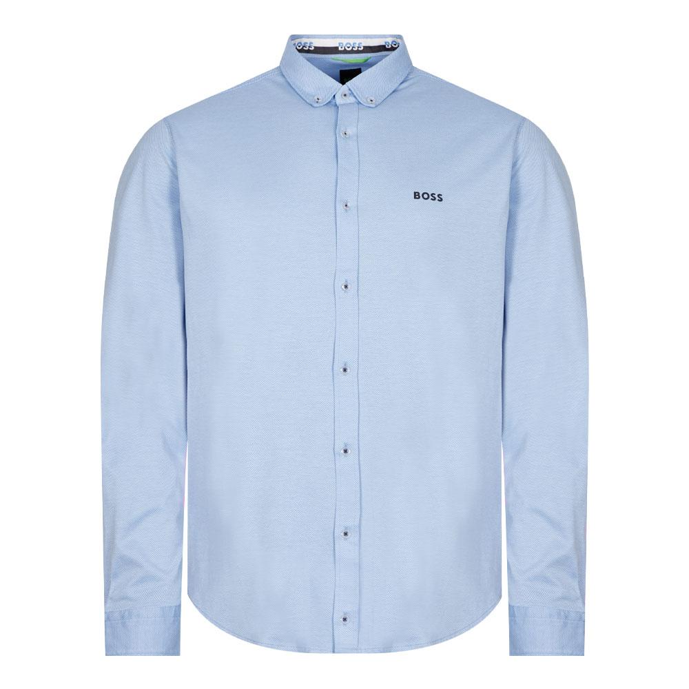 BOSS Long Sleeve Biado Shirt - Bright Blue商品第1张图片规格展示