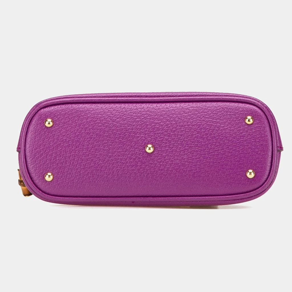 商品[二手商品] Gucci|Gucci Purple Mini Dollar Calfskin Bamboo Diana Dome Satchel,价格¥20784,第4张图片详细描述