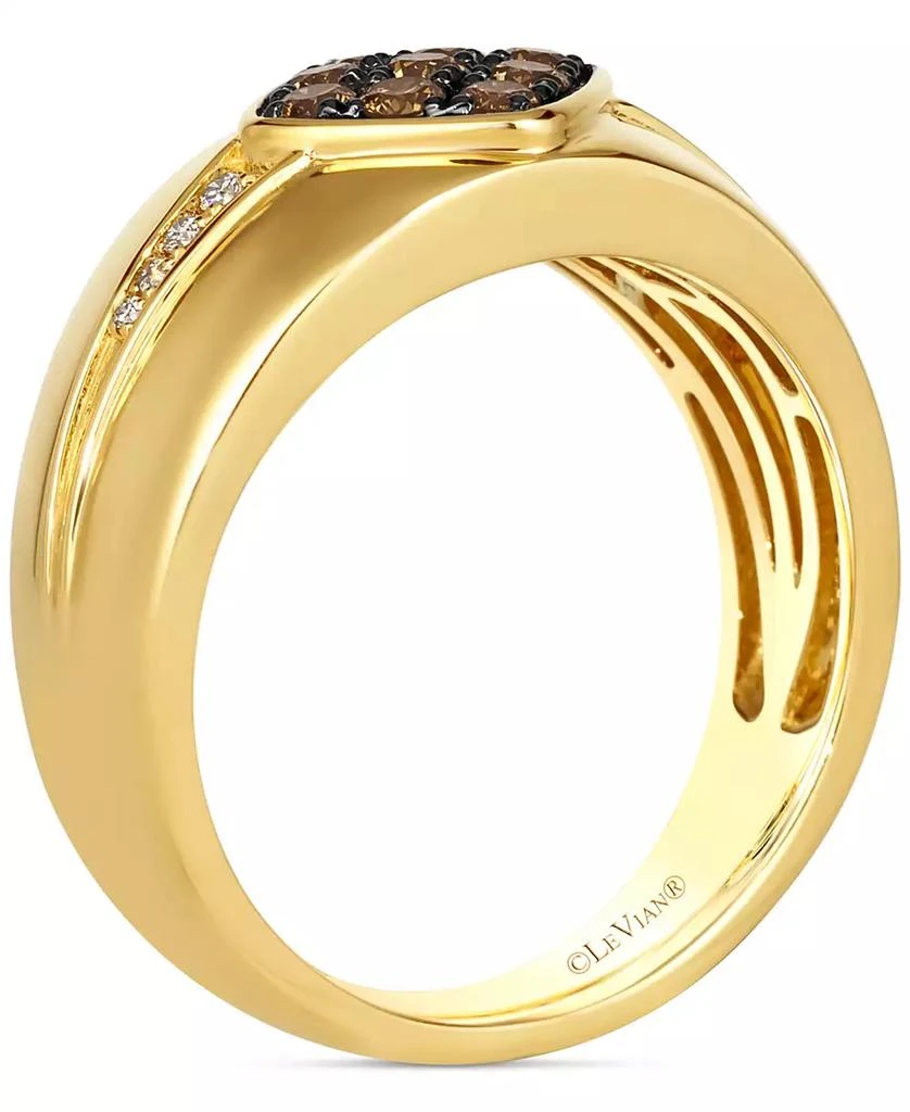 商品Le Vian|Men's Chocolate Diamond & Nude Diamond Cluster Ring (1/2 ct. t.w.) in 14k Gold,价格¥16958,第2张图片详细描述