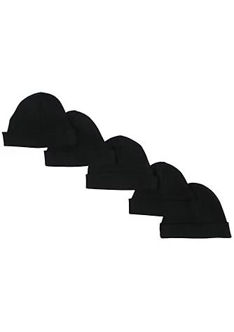 商品Bambini|Bambini Black Baby Cap Pack Of 5,价格¥175,第1张图片