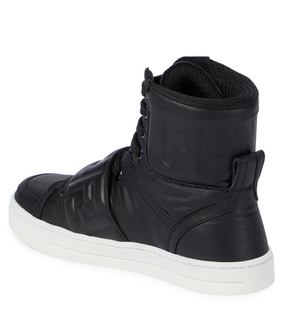 商品Fendi|FF leather high top sneakers,价格¥3566-¥3901,第5张图片详细描述
