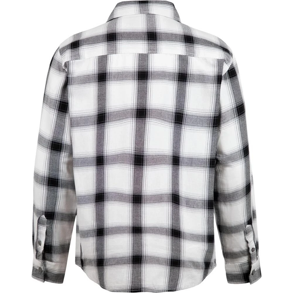 商品Calvin Klein|Big Boys Windowpane Fade Long Sleeve Shirt,价格¥191,第2张图片详细描述