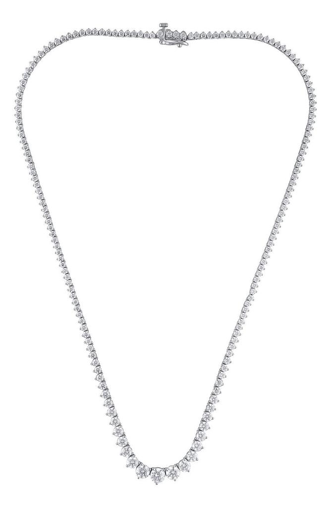Badgley Mischka 14K White Gold Lab Grown Diamond Graduated Necklace - 9.50 ctw商品第1张图片规格展示