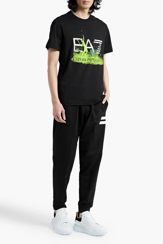 商品EA7|Printed French cotton-terry sweatpants,价格¥350,第2张图片详细描述