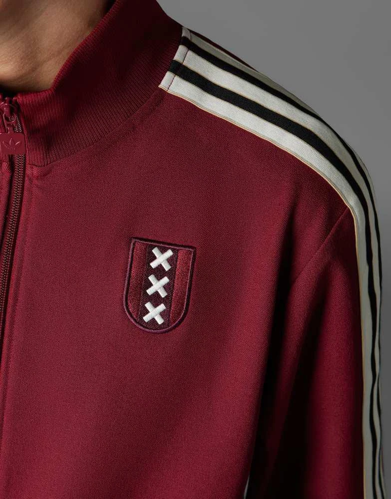 商品Adidas|adidas Originals Ajax amsterdam anniversary track top in team coll burgundy 2,价格¥985,第4张图片详细描述