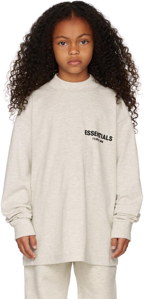 商品Essentials|Kids Off-White Logo Long Sleeve T-Shirt,价格¥328,第1张图片