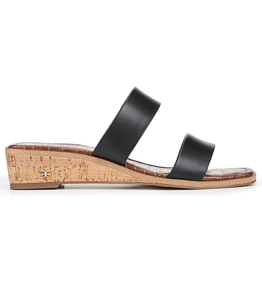 商品Sam Edelman|Vena Wedge Slide Sandal,价格¥370,第5张图片详细描述