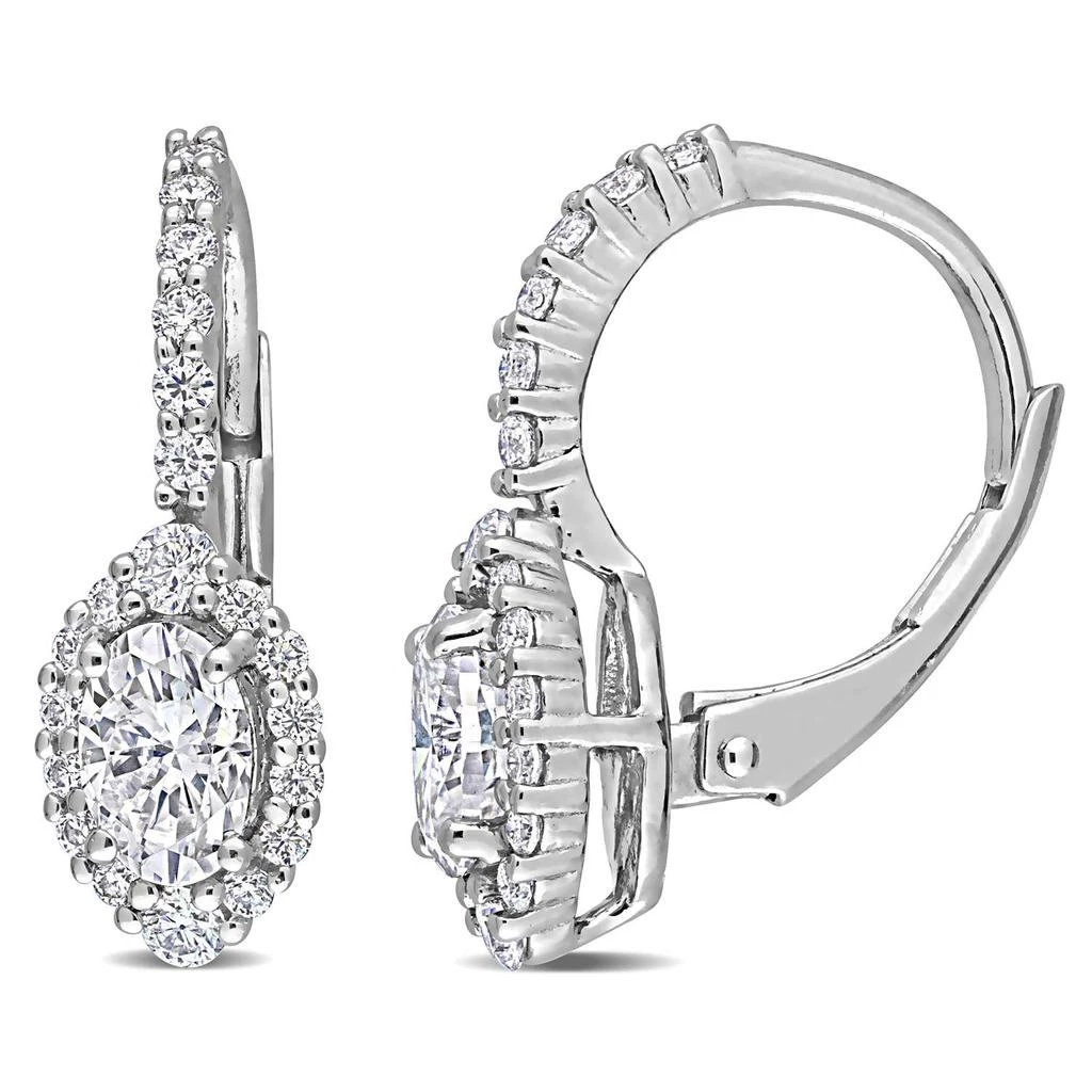 商品Julianna B|Moissanite Oval Halo Earrings,价格¥2032,第1张图片
